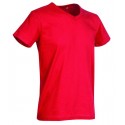 Tričko STEDMAN STARS BEN V-NECK červen&aacute; XL