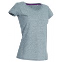 Tričko STEDMAN STARS MEGAN V-NECK tmavě šedý melír M