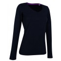 Tričko STEDMAN STARS CLAIRE V-NECK LONG SLEEVE černá S