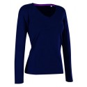 Tričko STEDMAN STARS CLAIRE V-NECK LONG SLEEVE tm. modrá S