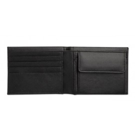 Matná koženková peněženka, černá