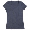 Tričko STEDMAN STARS LISA V-NECK černý melír S