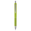 Kuličkové pero s hliníkovým úchopem zdobeným lesklými motivy, světle zelená