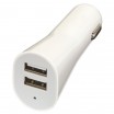 Adaptér do autozapalovače, 2 USB vstupy, bílý