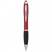 Dvoubarevné kuličkové pero se stylusem. Modrá náplň. Kombinace černá/červená
