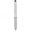 Kuličkové pero a stylus, bílá/stříbrná