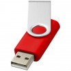 Základní USB Rotate, 1 GB, cena na vyžádání, stříbrná/světle červená