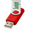 Základní USB Rotate, 1 GB, cena na vyžádání, stříbrná/světle červená