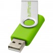 Základní USB Rotate, 1 GB, cena na vyžádání, stříbrná/světle zelená