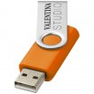 Základní USB Rotate, 1 GB, cena na vyžádání, stříbrná/oranžová