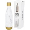Vasa mramorovan&aacute; termoska s měděnou izolac&iacute; 500ml, b&iacute;l&aacute;/zlat&aacute;