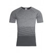 Pánské tričko STEDMAN ACTIVE SEAMLESS RAGLAN FLOW MEN, černá/světle šedá S