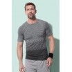 Pánské tričko STEDMAN ACTIVE SEAMLESS RAGLAN FLOW MEN, černá/světle šedá M