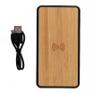 Bambusov&aacute; bezdr&aacute;tov&aacute; powerbanka 8 000 mAh 5W, čern&aacute;