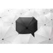 Manu&aacute;ln&iacute; hranat&yacute; de&scaron;tn&iacute;k s XL prostorem na branding, průměr 102 cm, čern&aacute;