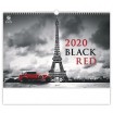 Black Red 2021, nástěnný kalendář, prodloužená záda