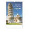 Cities of Europe 2021, nástěnný kalendář, prodloužená záda