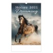 Horses Dreaming 2021, nástěnný kalendář, prodloužená záda