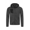 Pánská sportovní mikina STEDMAN RECYCLED FLEECE JACKET HERO MEN, ocelově šedá, S