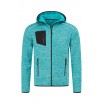 Pánská sportovní mikina STEDMAN RECYCLED FLEECE JACKET HERO MEN, tyrkysová, S